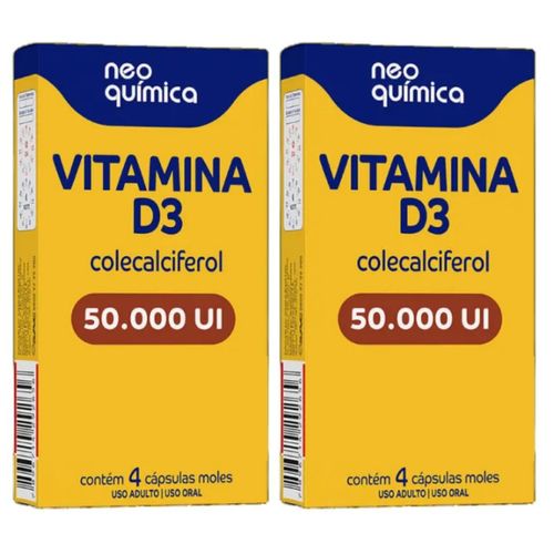 Vitamina D3 50.000 UI Alta Potência Kit com 2 Caixas Vitamina D3 50.000 UI Alta Potência Kit com 2 Caixas