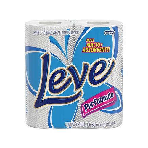 Papel Higiênico Leve 30 Metros c/4 Unidades Perfumado
