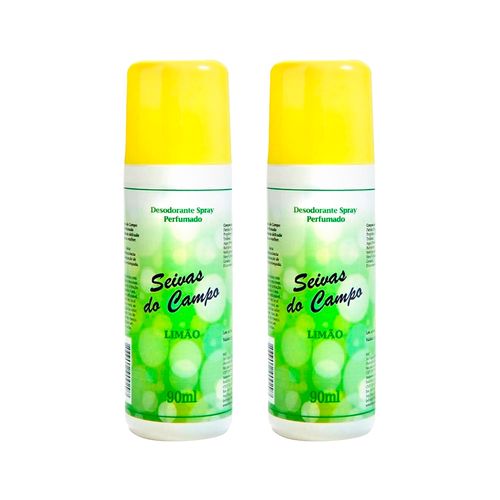 Kit c/ 2 Unidades de Desodorante Spray Seivas Do Campo 90ml Limão Kit c/ 2 Unidades de Desodorante Spray Seivas Do Campo 90ml Limão