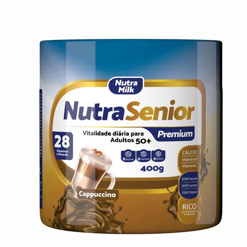 NUTRA SENIOR PREMIUM 400G - CAPPUCCINO - SEM LACTOSE