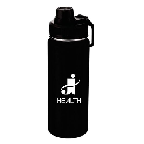 Garrafa Inox para academia 780ml personalizada J I Health Preta