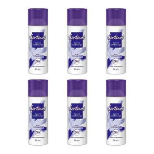 Kit c/ 6 Unidades de Desodorante Spray Contoure 80ml Lembranças Kit c/ 6 Unidades de Desodorante Spray Contoure 80ml Lembranças