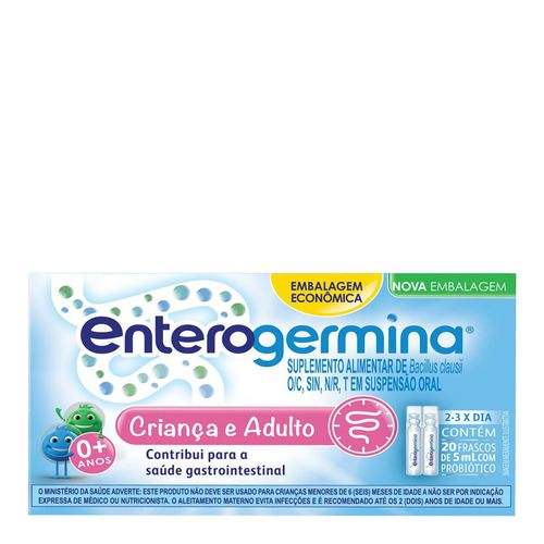 Probiótico Enterogermina 5Ml Sanofi 20 Frascos
