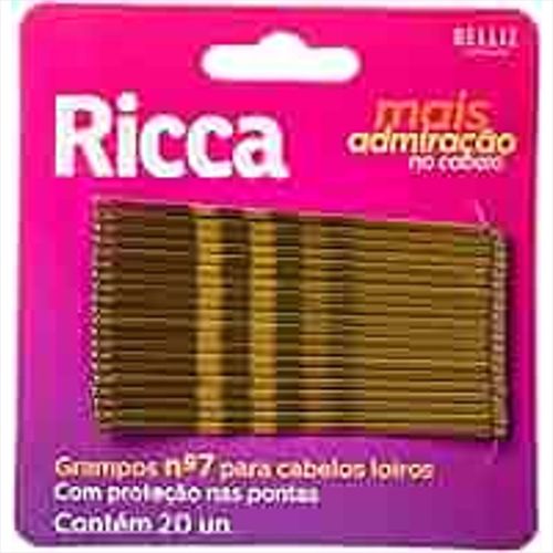 Ricca Grampo para Cabelo Loiro Com 20 Un
