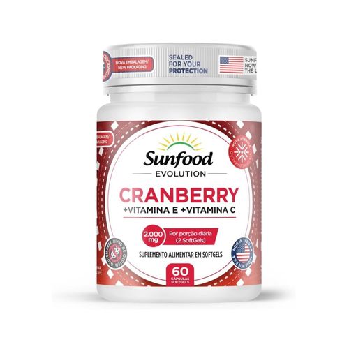 CRANBERRY 2000MG 60 CAPS SUNFOOD EVOLUTION