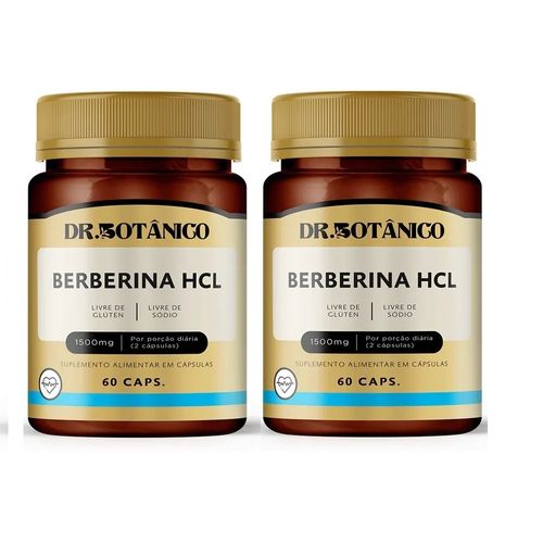 KIT 02 BERBERINA HCL 1500MG 60 CAPS - DR. BOTÂNICO KIT 02 BERBERINA HCL 1500MG 60 CAPS - DR. BOTÂNICO