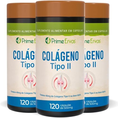 KIT 3 COLAGENO TIPO 2 120CPS PRIME ERVAS