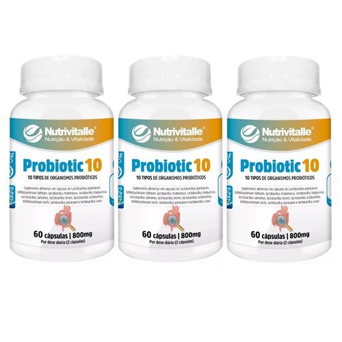 KIT 03 SUPLEMENTOS PROB. 10 800MG 60CAPS NUTRIVITALLE KIT 03 SUPLEMENTOS PROB. 10 800MG 60CAPS NUTRIVITALLE