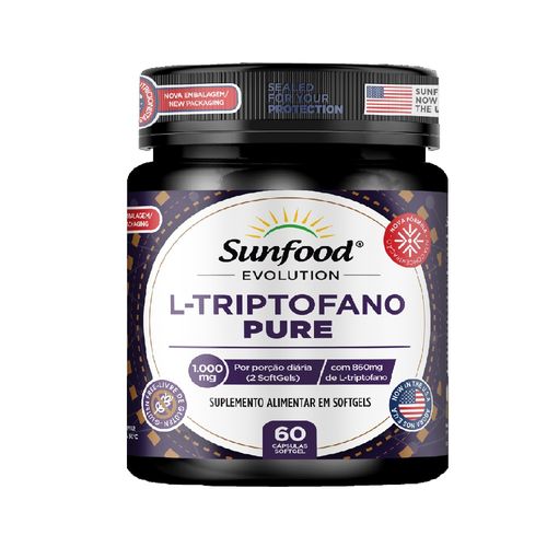 L-TRIPTOFANO PURE 60 SOFTGELS SUNFOOD EVOLUTION
