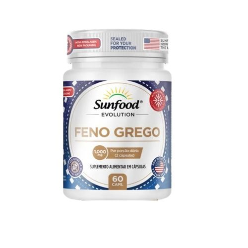 FENO GREGO 1000MG 60 CAPSULAS SUNFOOD EVOLUTION