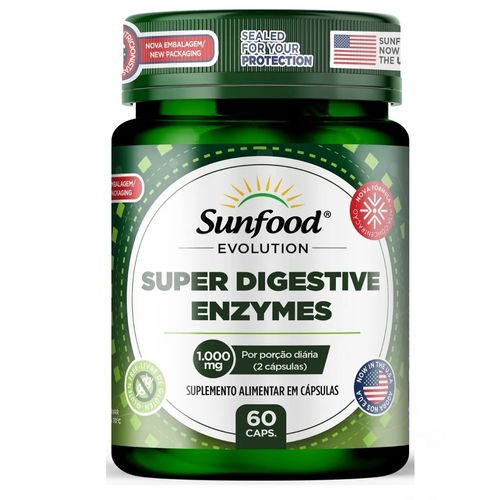 SUPER DIGESTIVE ENZYMES 60 CAPSULAS SUNFOOD EVOLUTION