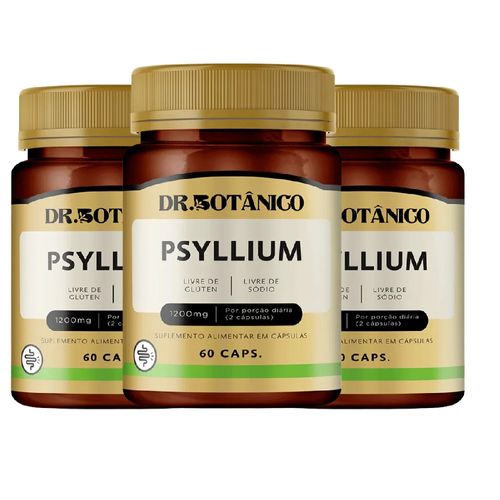 KIT 03 PSYLLIUM 1200MG 60CAPS DR. BOTANICO