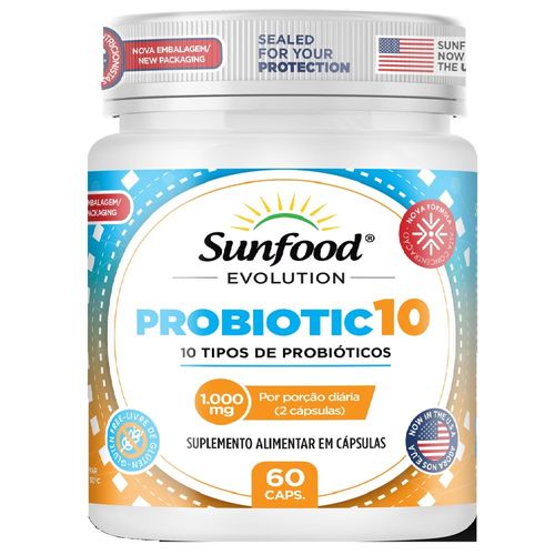 PROBIOTIC 10 60 CAPS SUNFOOD EVOLUTION PROBIOTIC 10 60 CAPS SUNFOOD EVOLUTION