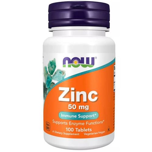 Zinco 50mg 100 Tabletes Now Foods