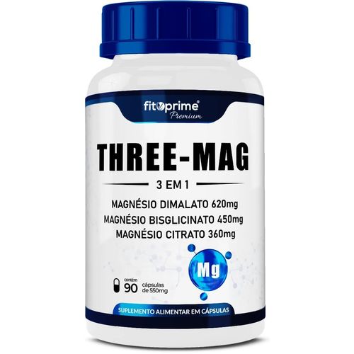 THREE MAG MAGNESIO 3 EM 1 550mg 90 CAPS FITOPRIME THREE MAG MAGNESIO 3 EM 1 550mg 90 CAPS FITOPRIME