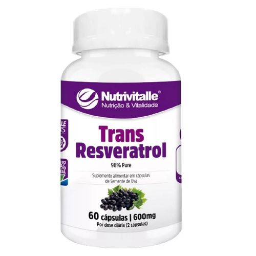 TRANS RESVERATROL 600MG 60 CAPS NUTRIVITALLE TRANS RESVERATROL 600MG 60 CAPS NUTRIVITALLE