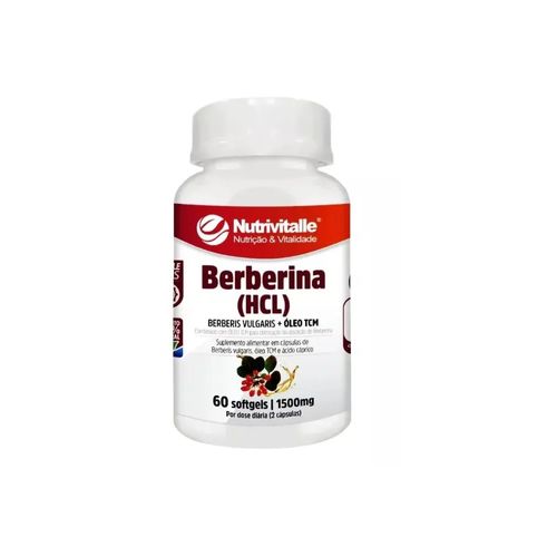 BERBERINA (HCL) 1500MG 60 SOFTGELS NUTRIVITALLE