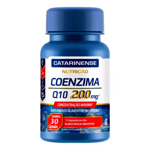 Suplemento Alimentar Coenzima Q10 200mg Catarinense - 30cps Suplemento Alimentar Coenzima Q10 200mg Catarinense - 30cps