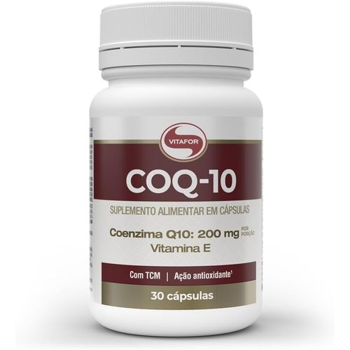 Suplemento Alimentar COQ-10 Vitafor - Coenzima Q10 + Vitamina E - 30cap