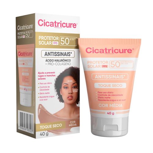 Protetor Solar Facial Cicatricure FPS50 Cor Média