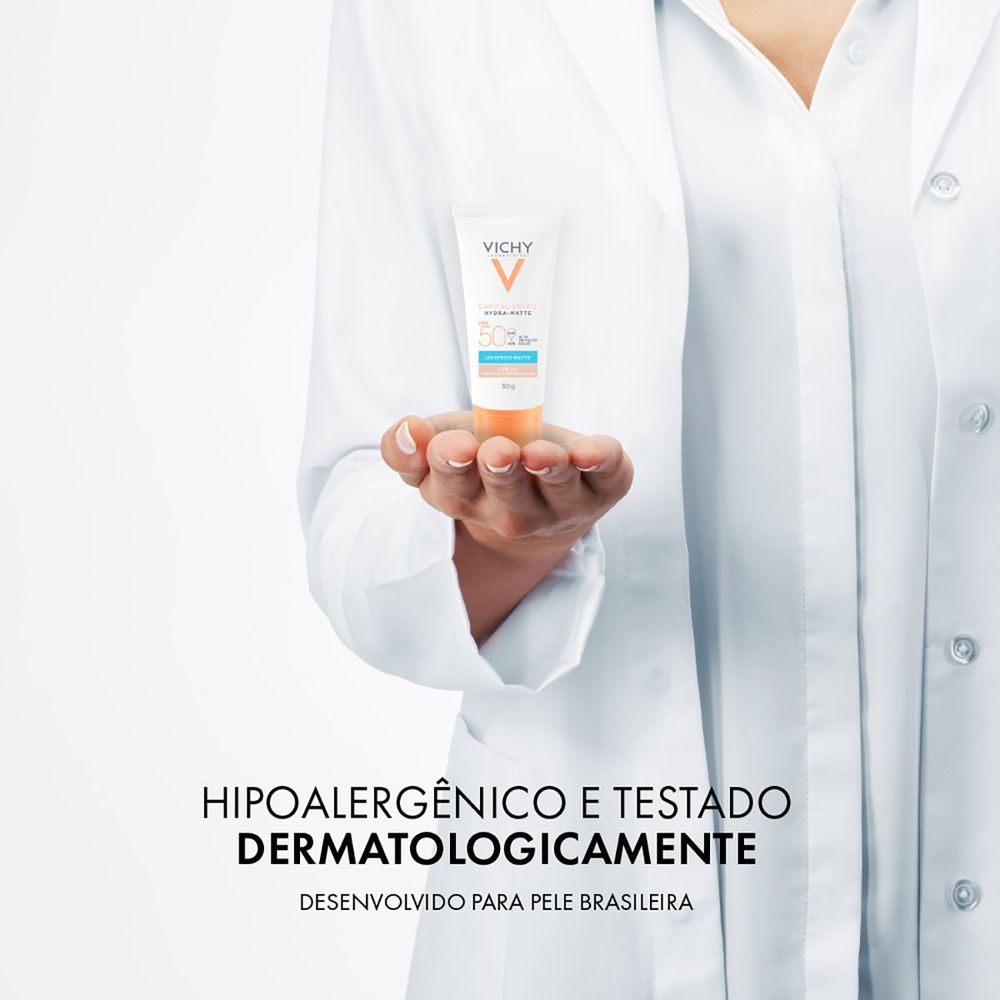 Protetor Solar Facial Vichy FPS 50 Capital Soleil Hydra-Matte Cor