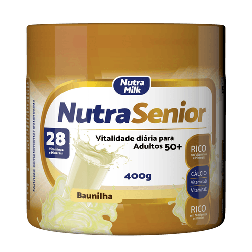 Nutra Senior Adulto 50+ Baunilha 400g NutraMilk Nutra Senior Adulto 50+ Baunilha 400g NutraMilk