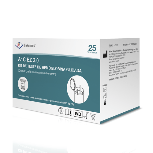 Tiras Hemoglobina Glicada BioHermes - Caixa 25 Unidades Tiras Hemoglobina Glicada BioHermes - Caixa 25 Unidades