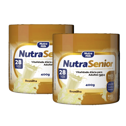 Kit: Nutra Senior Adulto 50+ Baunilha 400g NutraMilk 2 Uni
