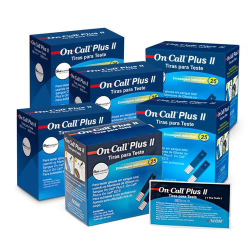 150 Tiras de Glicose Individuais On Call Plus II 150 Tiras de Glicose Individuais On Call Plus II