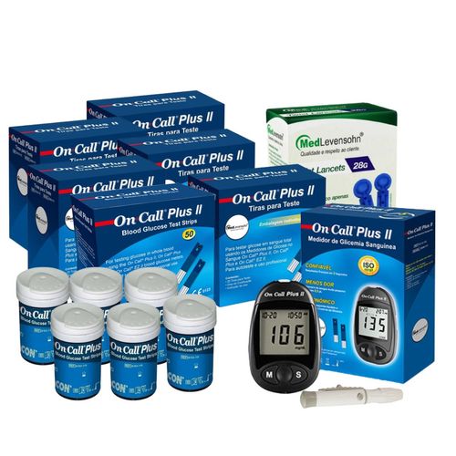 Monitor de Glicose + 300 Tiras de Glicose + 100 Lancetas 300 Tiras Monitor de Glicose + 300 Tiras de Glicose + 100 Lancetas 300 Tiras