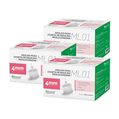 Pague 2 Leve 3 - Agulha Caneta Insulina 4mm Medlevensohn Pague 2 Leve 3 - Agulha Caneta Insulina 4mm Medlevensohn