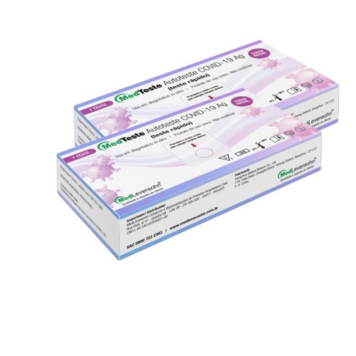 Kit Autoteste COVID-19 Antígeno Nasal  2 unidades Medteste