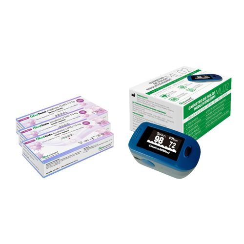 Kit 3 Autoteste COVID-19 + Oxímetro MedLevensohn