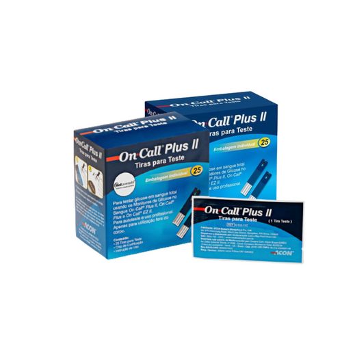 50 Tiras de Glicose Individuais On Call Plus II 50 Tiras de Glicose Individuais On Call Plus II