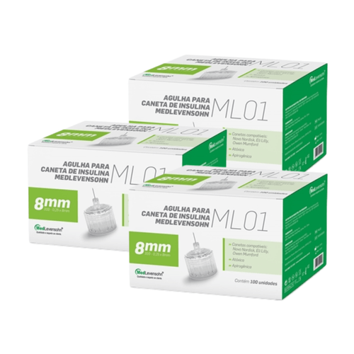 Pague 2 Leve 3 - Agulha Caneta Insulina 8mm Medlevensohn Pague 2 Leve 3 - Agulha Caneta Insulina 8mm Medlevensohn