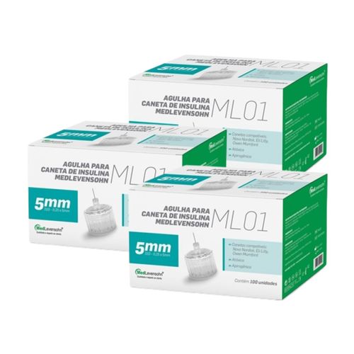 Pague 2 Leve 3 - Agulha Caneta Insulina 5mm Medlevensohn Pague 2 Leve 3 - Agulha Caneta Insulina 5mm Medlevensohn
