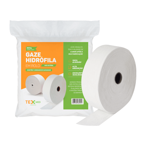 Compressa Gaze 91cmx91m 4 Dobras 13 Fios Não Estério TexMed