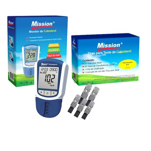 Monitor de Perfil Lipídico Completo + 25 Tiras para medição de Colesterol Monitor de Perfil Lipídico Completo + 25 Tiras para medição de Colesterol