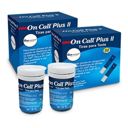 100 Tiras de Glicose On Call Plus II 100 Tiras de Glicose On Call Plus II