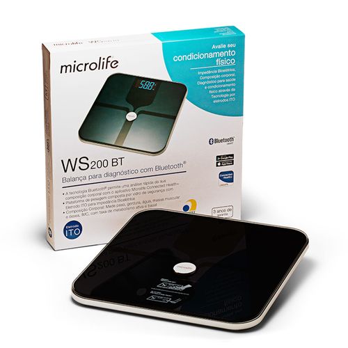 Balança de BioImpedância com Bluetooth WS200 Microlife Balança de BioImpedância com Bluetooth WS200 Microlife