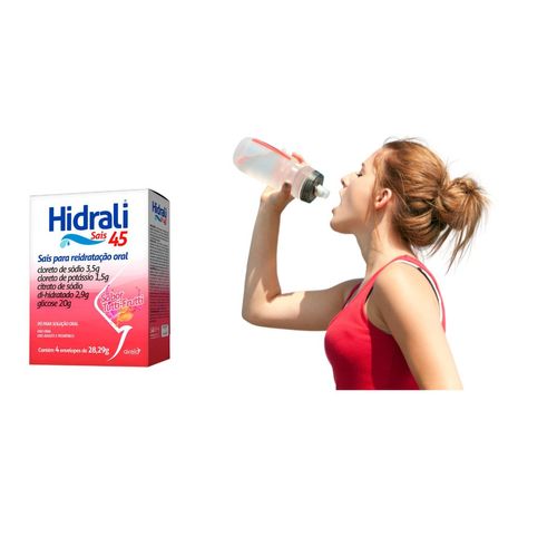 Hidrali soro para reidratação oral natural sabor tutti frutti 4 env