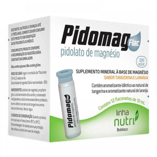 Pidomag Pidolato de Magnésio 12 Flaconetes Pidomag Pidolato de Magnésio 12 Flaconetes