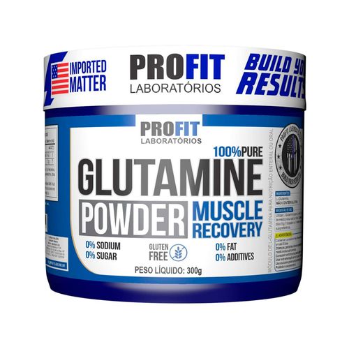 Glutamina 100% Glutamine Powder Sem Sabor Profit
