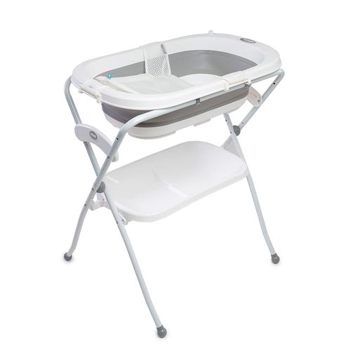 Banheira de Bebê com Suporte Sicília Duo até 35 kg Branco e Cinza - Infanti