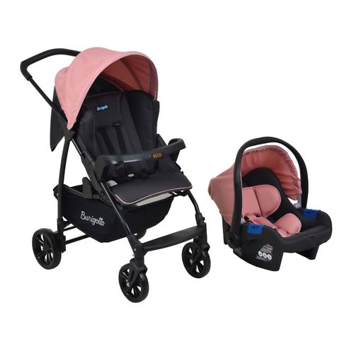Carrinho com Bebê Conforto Travel System Ecco CZ Rosa - Burigotto Carrinho com Bebê Conforto Travel System Ecco CZ Rosa - Burigotto