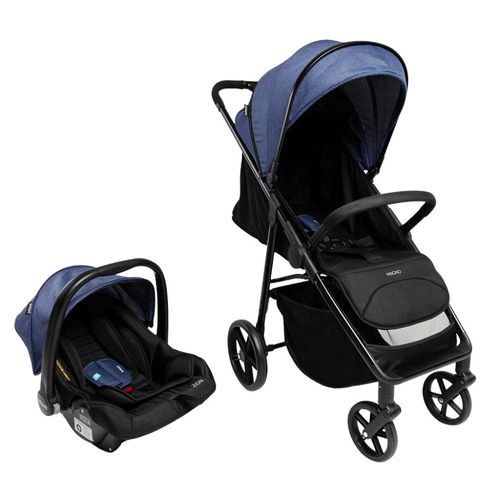 Carrinho com Bebê Conforto Travel System Magno Duo Azul Oceano - Infanti Carrinho com Bebê Conforto Travel System Magno Duo Azul Oceano - Infanti