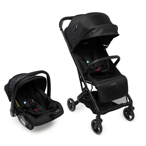 Carrinho com Bebê Conforto Travel System Nino Duo Preto Infinito - Infanti