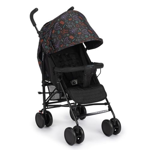 Carrinho de Bebê Guarda-Chuva Pipa Preto Neon - Voyage Carrinho de Bebê Guarda-Chuva Pipa Preto Neon - Voyage