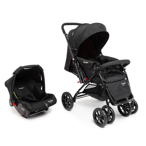 Carrinho com Bebê Conforto Travel System Duo Choice Preto - Voyage