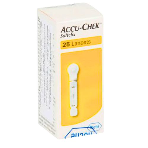 Lancetas Accu Chek Softclix 25 Unidades glicemia diabetico